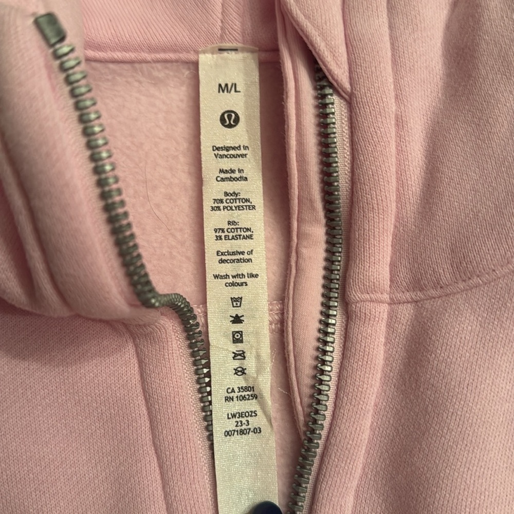 zip up baby pink scuba - Picture 2 of 3